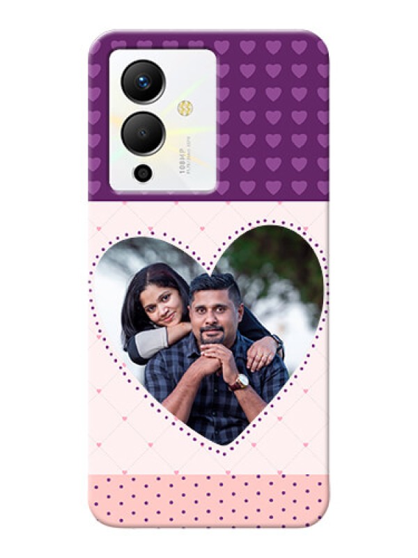 Custom Infinix Note 12 Pro 5G Mobile Back Covers: Violet Love Dots Design