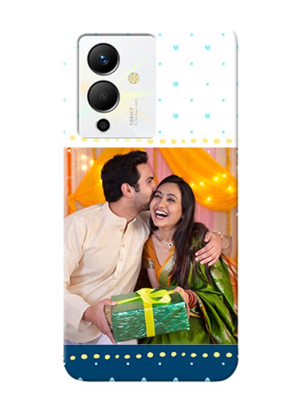 Custom Infinix Note 12 Pro 5G Phone Covers: White and Blue Abstract Design