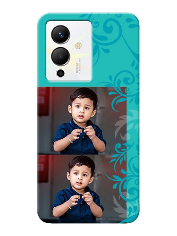 Custom Infinix Note 12 Pro 5G Mobile Cases with Photo and Green Floral Design 