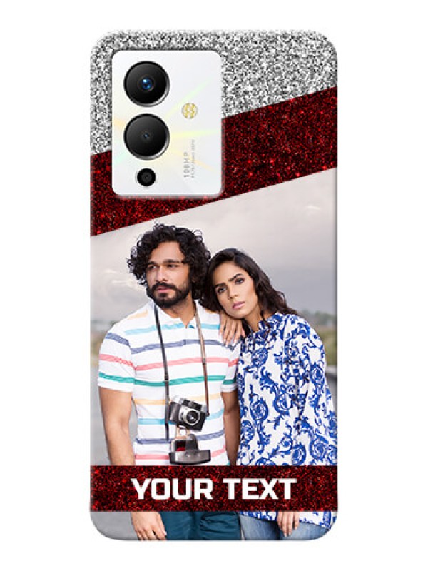 Custom Infinix Note 12 Pro 5G Mobile Cases: Image Holder with Glitter Strip Design