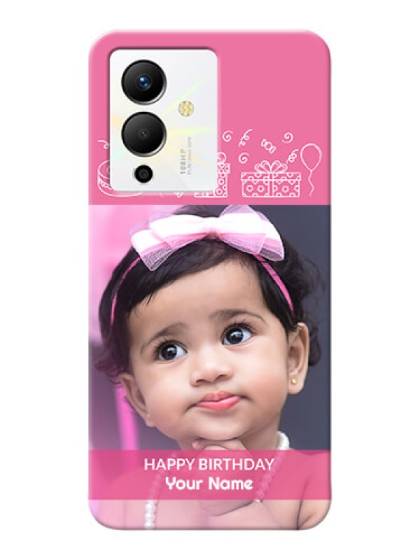 Custom Infinix Note 12 Pro 5G Custom Mobile Cover with Birthday Line Art Design