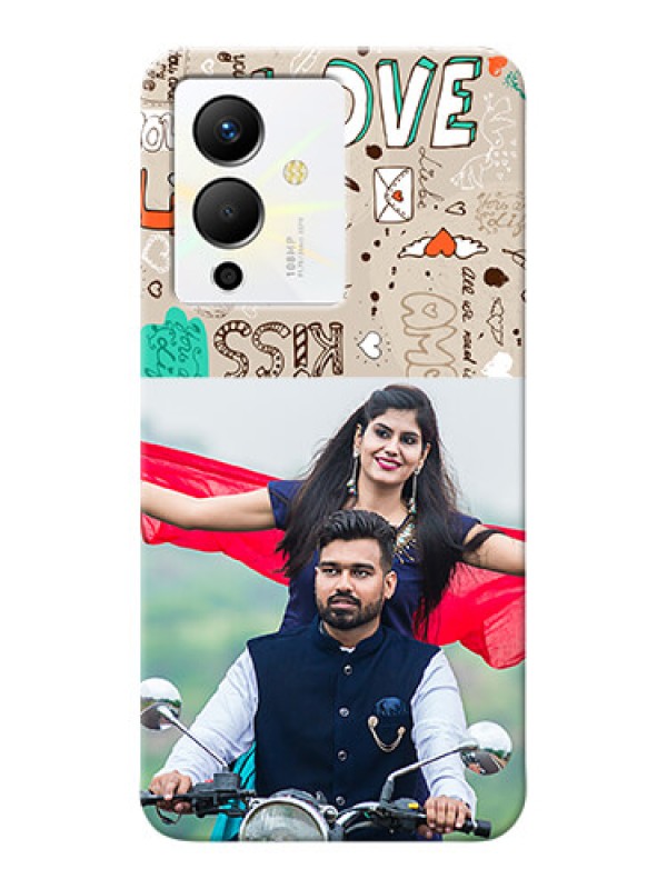Custom Infinix Note 12 Pro 5G Personalised mobile covers: Love Doodle Pattern 