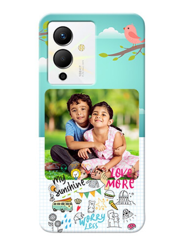 Custom Infinix Note 12 Pro 5G phone cases online: Doodle love Design