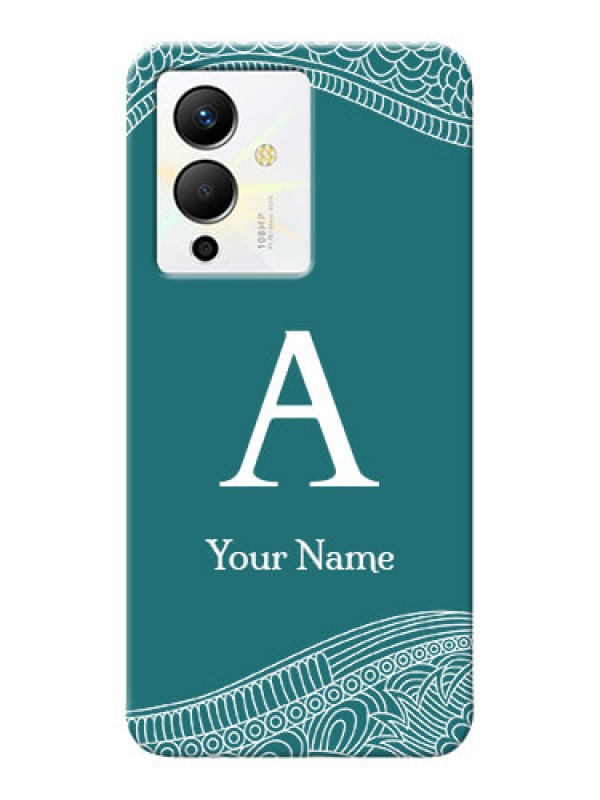 Custom Infinix Note 12 Pro 5G Mobile Back Covers: line art pattern with custom name Design