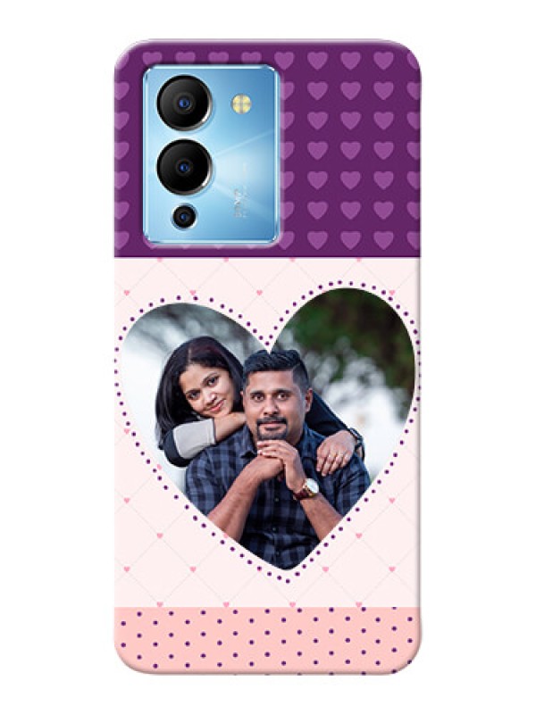 Custom Infinix Note 12 Turbo Mobile Back Covers: Violet Love Dots Design