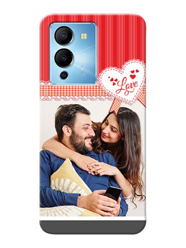 Custom Infinix Note 12 Turbo phone cases online: Red Love Pattern Design