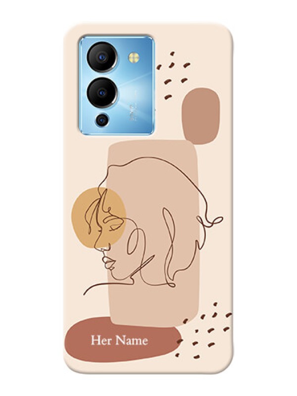 Custom Infinix Note 12 Turbo Custom Phone Covers: Calm Woman line art Design
