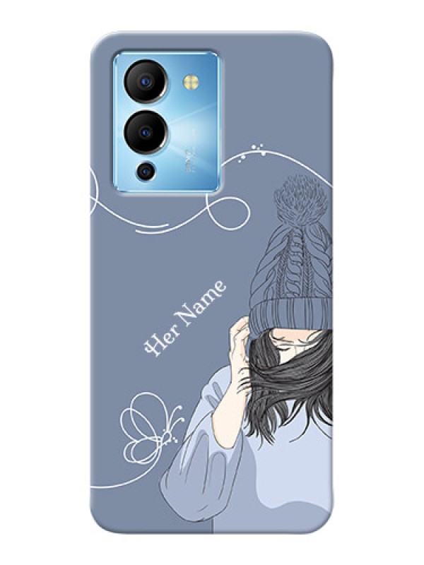 Custom Infinix Note 12 Turbo Custom Mobile Case with Girl in winter outfit Design
