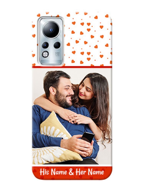 Custom Infinix Note 12 Phone Back Covers: Orange Love Symbol Design