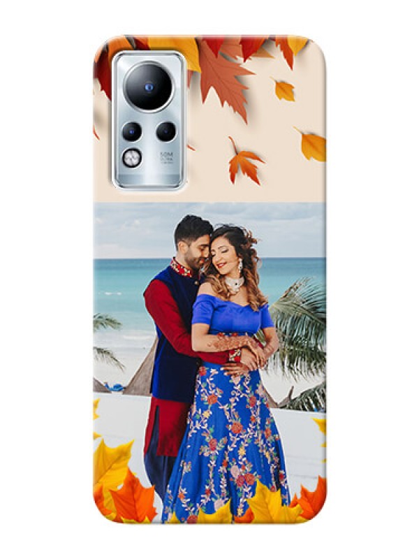 Custom Infinix Note 12 Mobile Phone Cases: Autumn Maple Leaves Design
