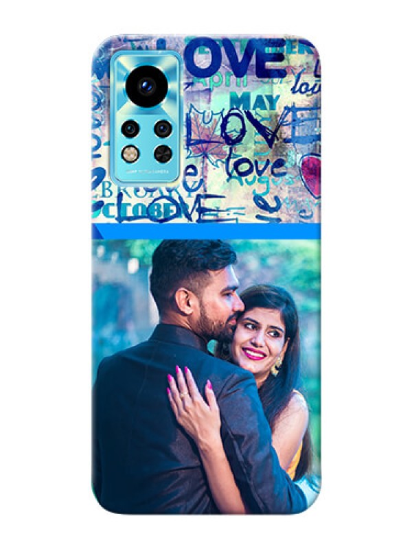 Custom Infinix Note 12i Mobile Covers Online: Colorful Love Design