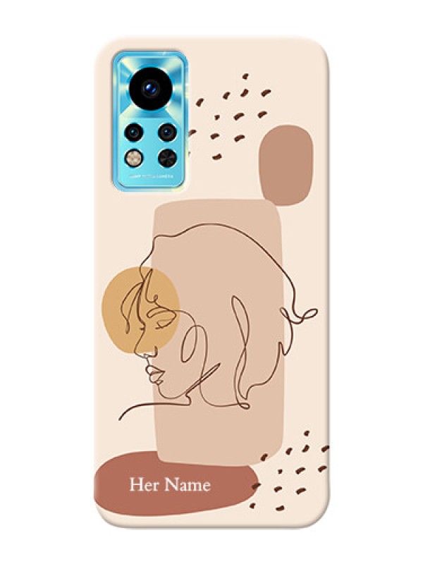 Custom Infinix Note 12i Custom Phone Covers: Calm Woman line art Design