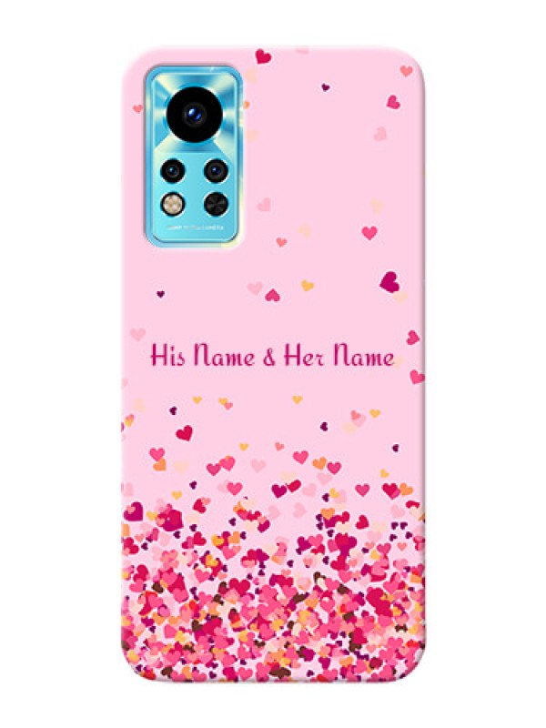 Custom Infinix Note 12i Phone Back Covers: Floating Hearts Design