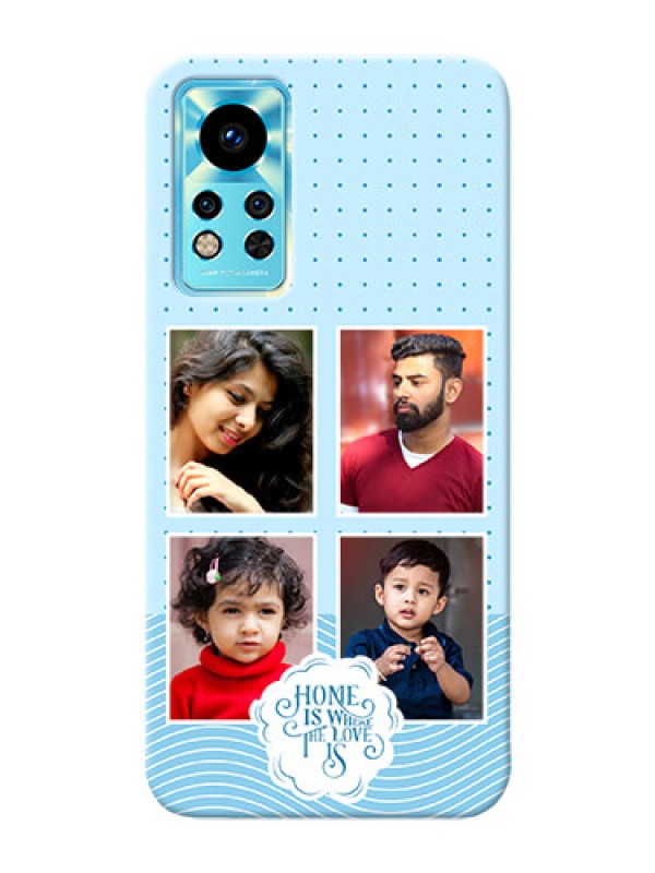 Custom Infinix Note 12i Custom Phone Covers: Cute love quote with 4 pic upload Design