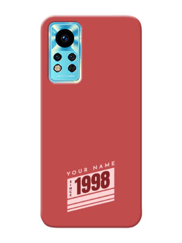 Custom Infinix Note 12i Phone Back Covers: Red custom year of birth Design