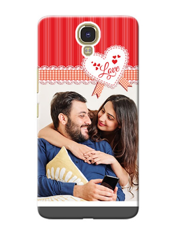 Custom Infinix Note 4 Red Pattern Mobile Cover Design