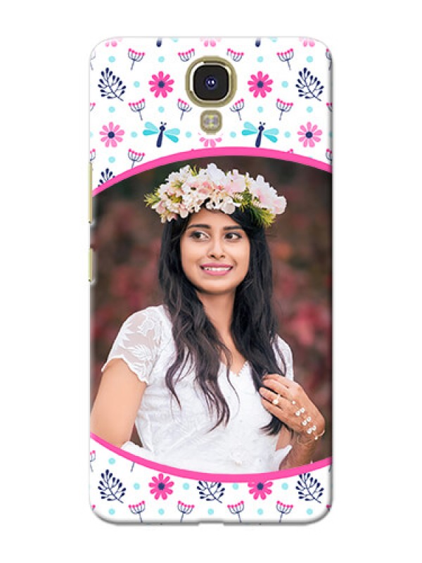 Custom Infinix Note 4 Colourful Flowers Mobile Cover Design