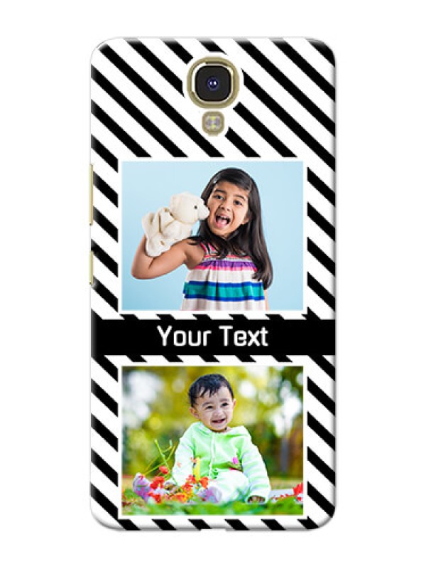 Custom Infinix Note 4 2 image holder with black and white stripes Design