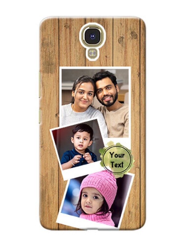 Custom Infinix Note 4 3 image holder with wooden texture  Design