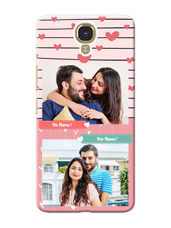 Custom Infinix Note 4 2 image holder with hearts Design