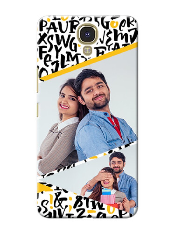Custom Infinix Note 4 2 image holder with letters pattern  Design