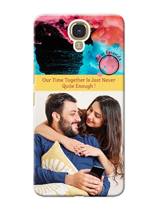 Custom Infinix Note 4 best friends quote with acrylic painting Design