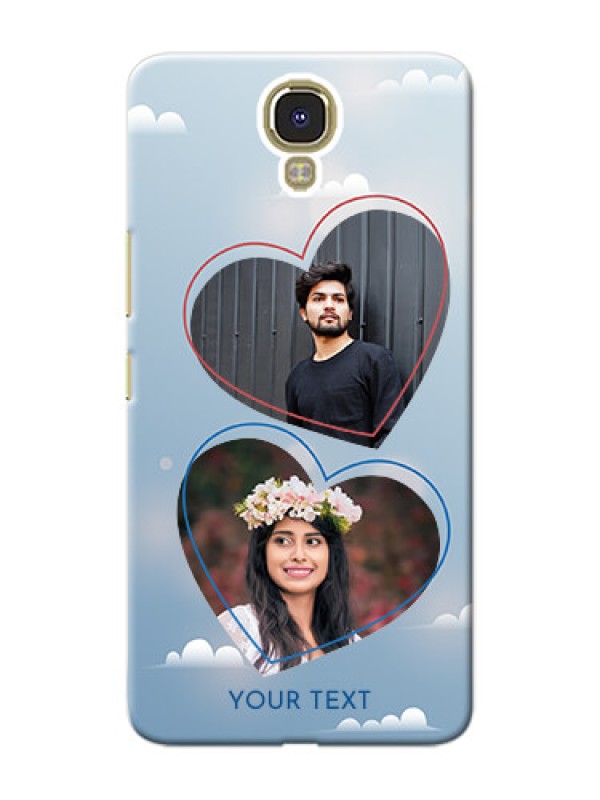 Custom Infinix Note 4 couple heart frames with sky backdrop Design