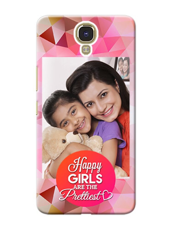 Custom Infinix Note 4 abstract traingle design with girls quote Design