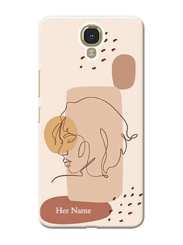 Custom Infinix Note 4 Custom Phone Covers: Calm Woman line art Design