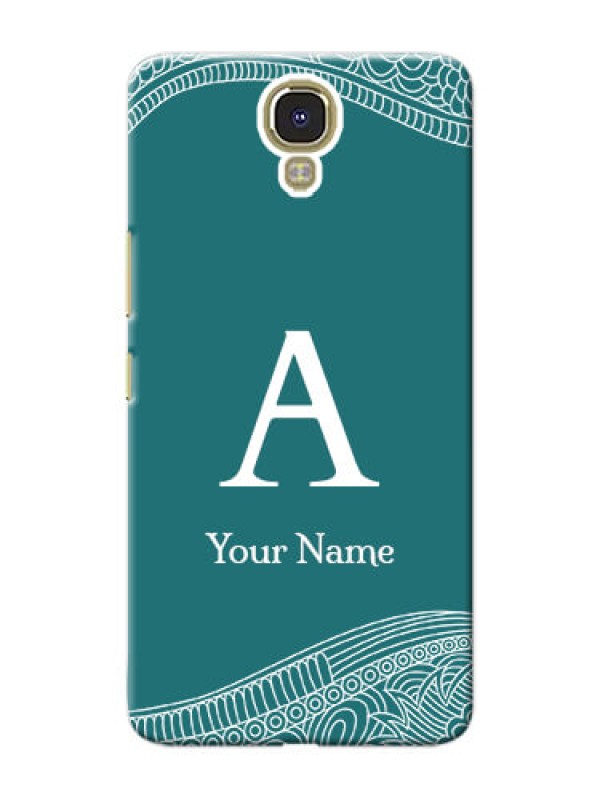 Custom Infinix Note 4 Mobile Back Covers: line art pattern with custom name Design
