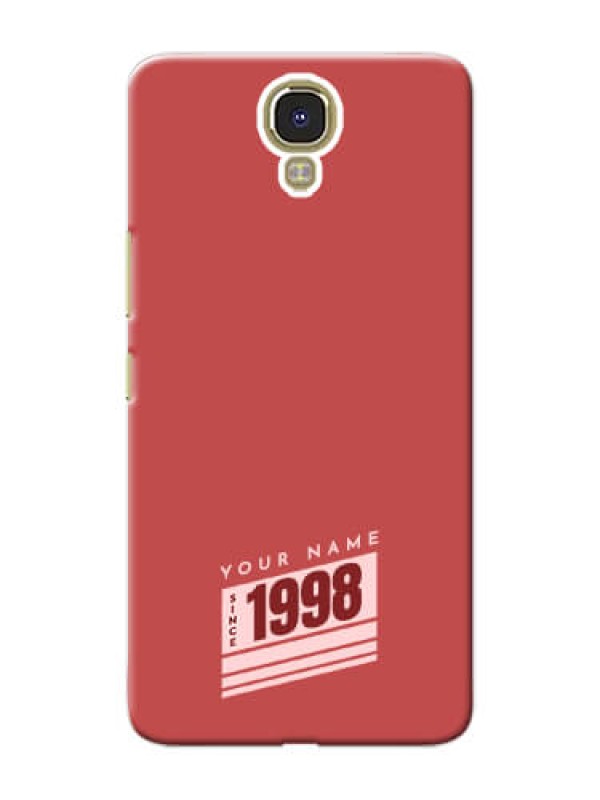 Custom Infinix Note 4 Phone Back Covers: Red custom year of birth Design