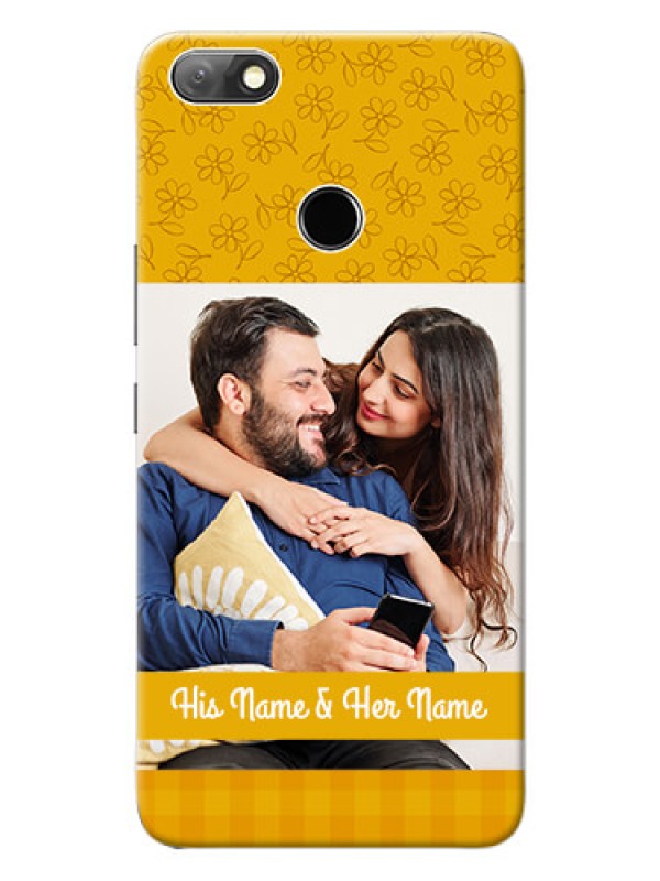 Custom Infinix Note 5 mobile phone covers: Yellow Floral Design