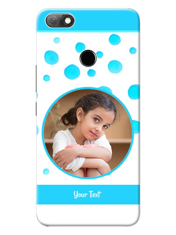 Custom Infinix Note 5 Custom Phone Covers: Blue Bubbles Pattern Design