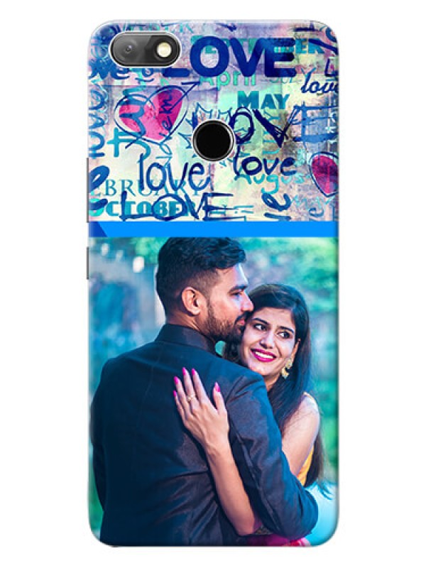 Custom Infinix Note 5 Mobile Covers Online: Colorful Love Design