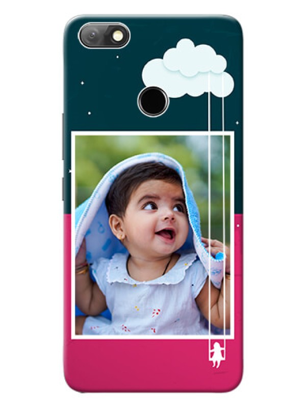 Custom Infinix Note 5 custom phone covers: Cute Girl with Cloud Design
