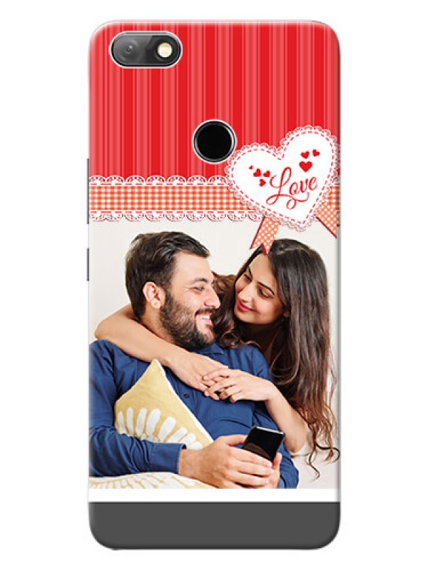 Custom Infinix Note 5 phone cases online: Red Love Pattern Design