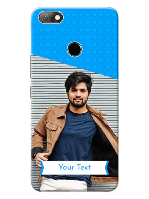 Custom Infinix Note 5 Personalized Mobile Covers: Simple Blue Color Design