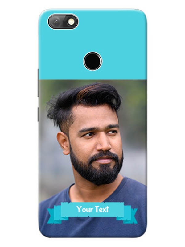 Custom Infinix Note 5 Personalized Mobile Covers: Simple Blue Color Design