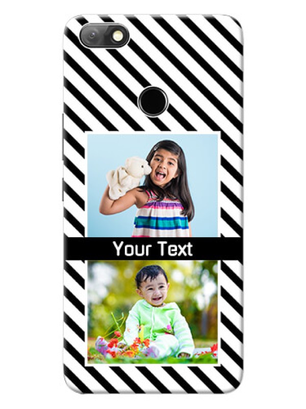 Custom Infinix Note 5 Back Covers: Black And White Stripes Design