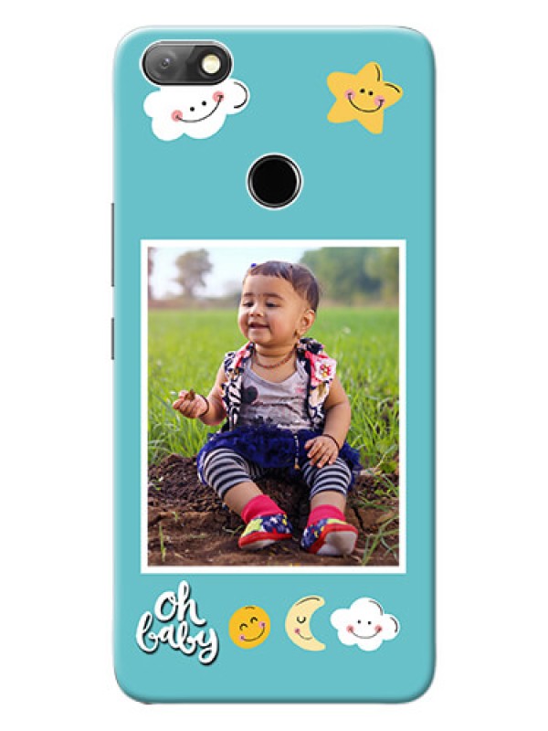 Custom Infinix Note 5 Personalised Phone Cases: Smiley Kids Stars Design