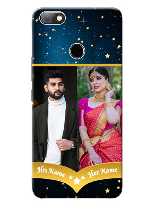 Custom Infinix Note 5 Mobile Covers Online: Galaxy Stars Backdrop Design