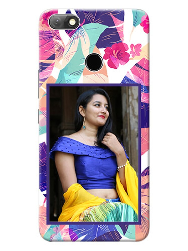 Custom Infinix Note 5 Personalised Phone Cases: Abstract Floral Design