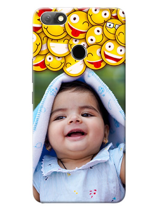 Custom Infinix Note 5 Custom Phone Cases with Smiley Emoji Design