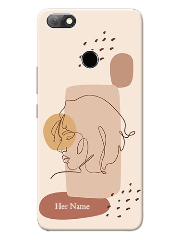 Custom Infinix Note 5 Custom Phone Covers: Calm Woman line art Design