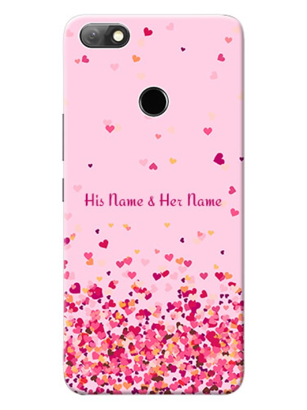 Custom Infinix Note 5 Phone Back Covers: Floating Hearts Design