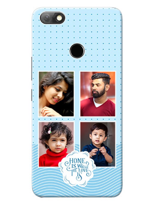 Custom Infinix Note 5 Custom Phone Covers: Cute love quote with 4 pic upload Design
