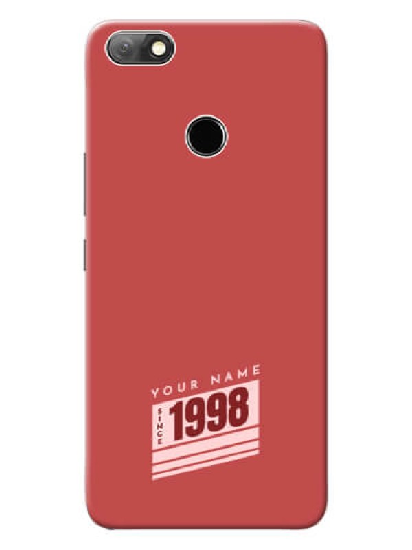 Custom Infinix Note 5 Phone Back Covers: Red custom year of birth Design