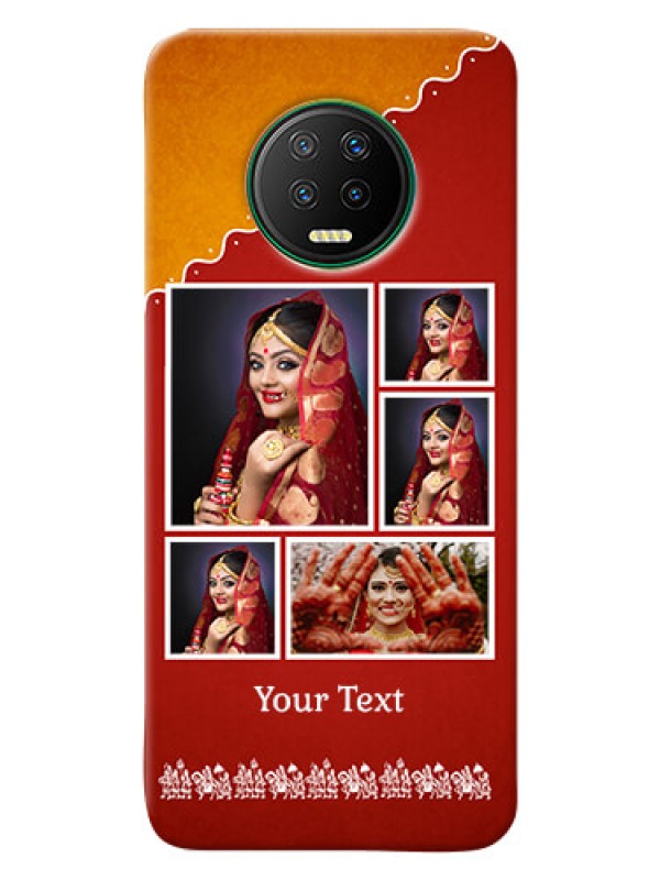 Custom Infinix Note 7 customized phone cases: Wedding Pic Upload Design