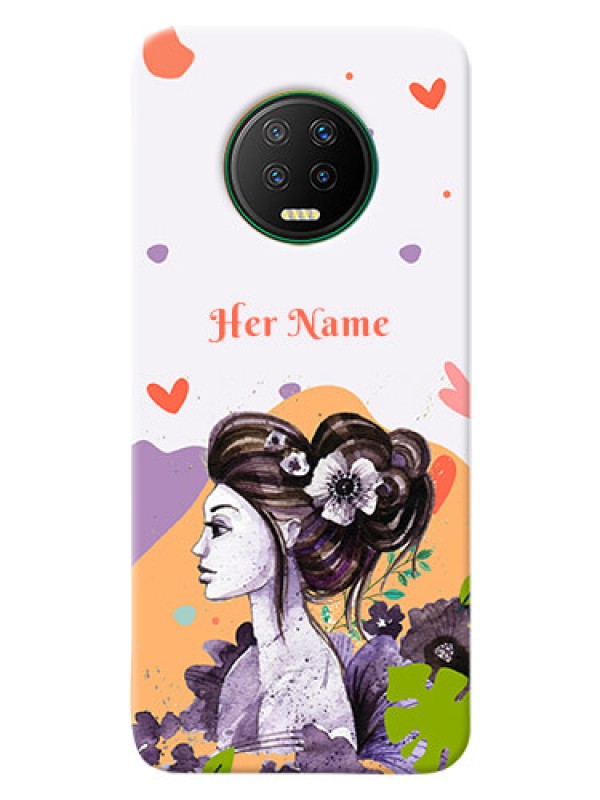 Custom Infinix Note 7 Custom Mobile Case with Woman And Nature Design