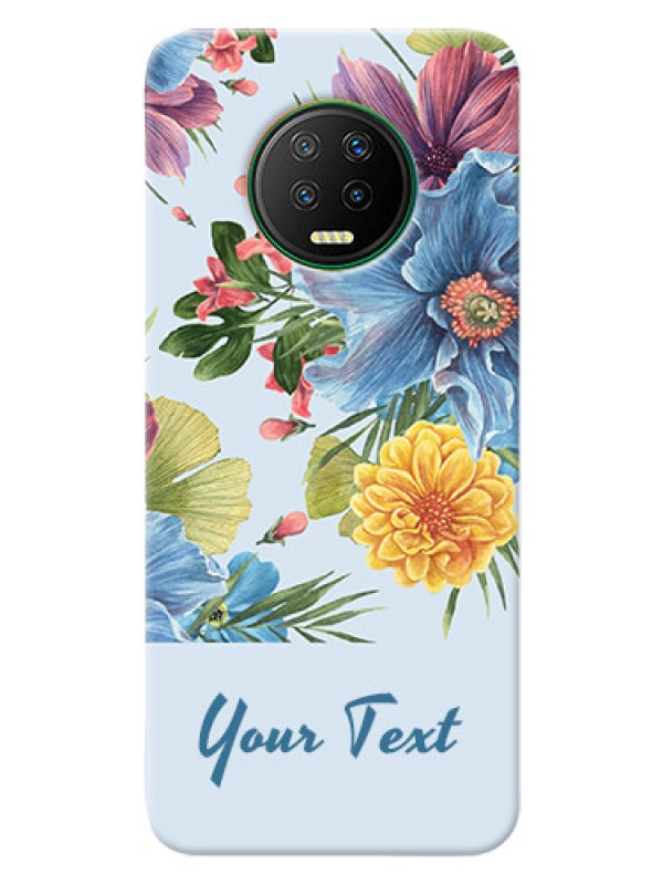 Custom Infinix Note 7 Custom Phone Cases: Stunning Watercolored Flowers Painting Design